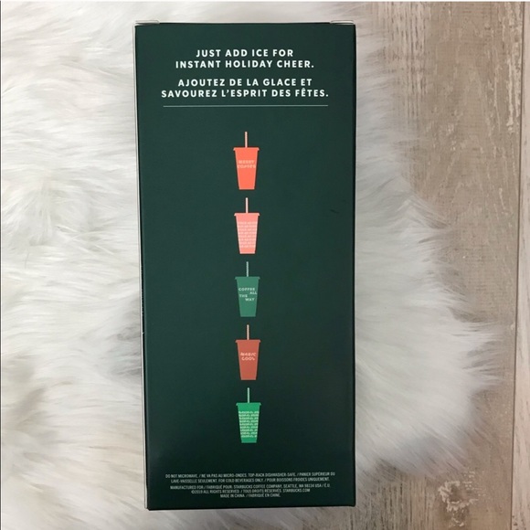 STARBUCKS Holiday Reusable Cold Cups w/ Lid Straw - Picture 4 of 5